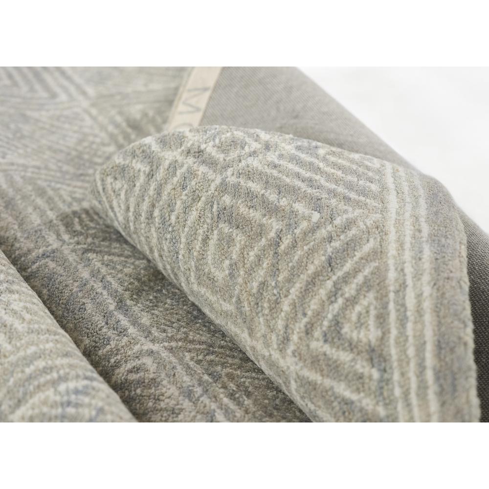 Contemporary Rectangle Area Rug, Grey, 9' X 12'. Picture 6