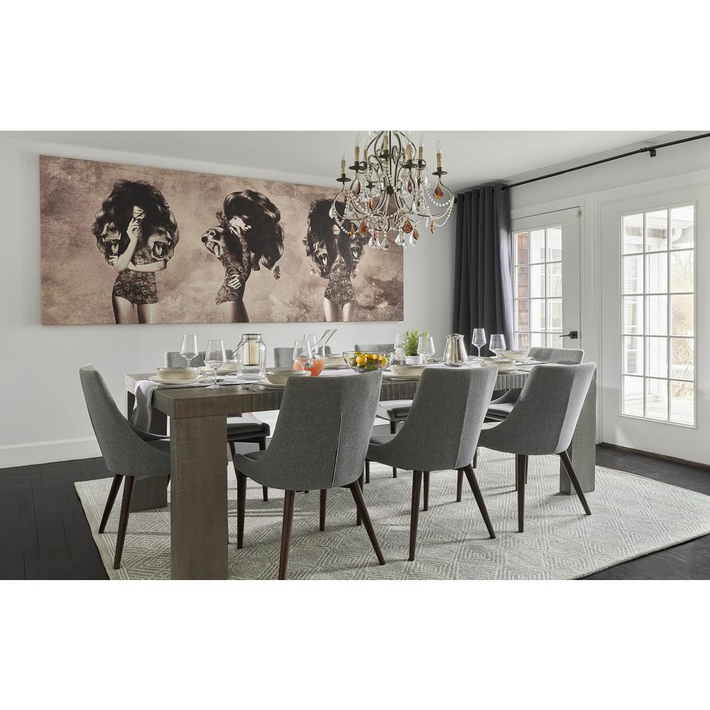 Contemporary Rectangle Area Rug, Grey, 9' X 12'. Picture 8