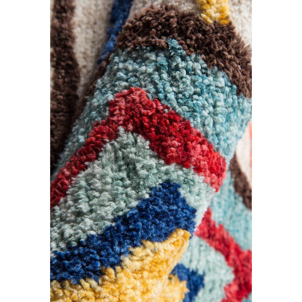 Contemporary Rectangle Area Rug, Multi, 9' X 12'. Picture 4