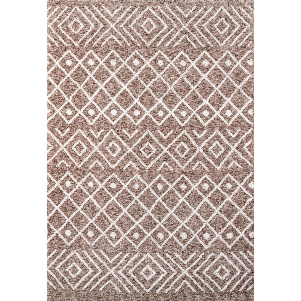 Contemporary Rectangle Area Rug, Taupe, 9' X 12'. Picture 1