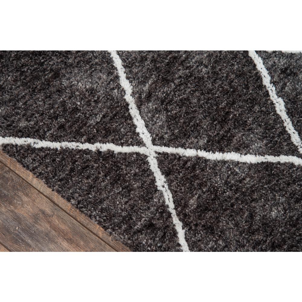 Contemporary Rectangle Area Rug, Charcoal, 9' X 12'. Picture 3