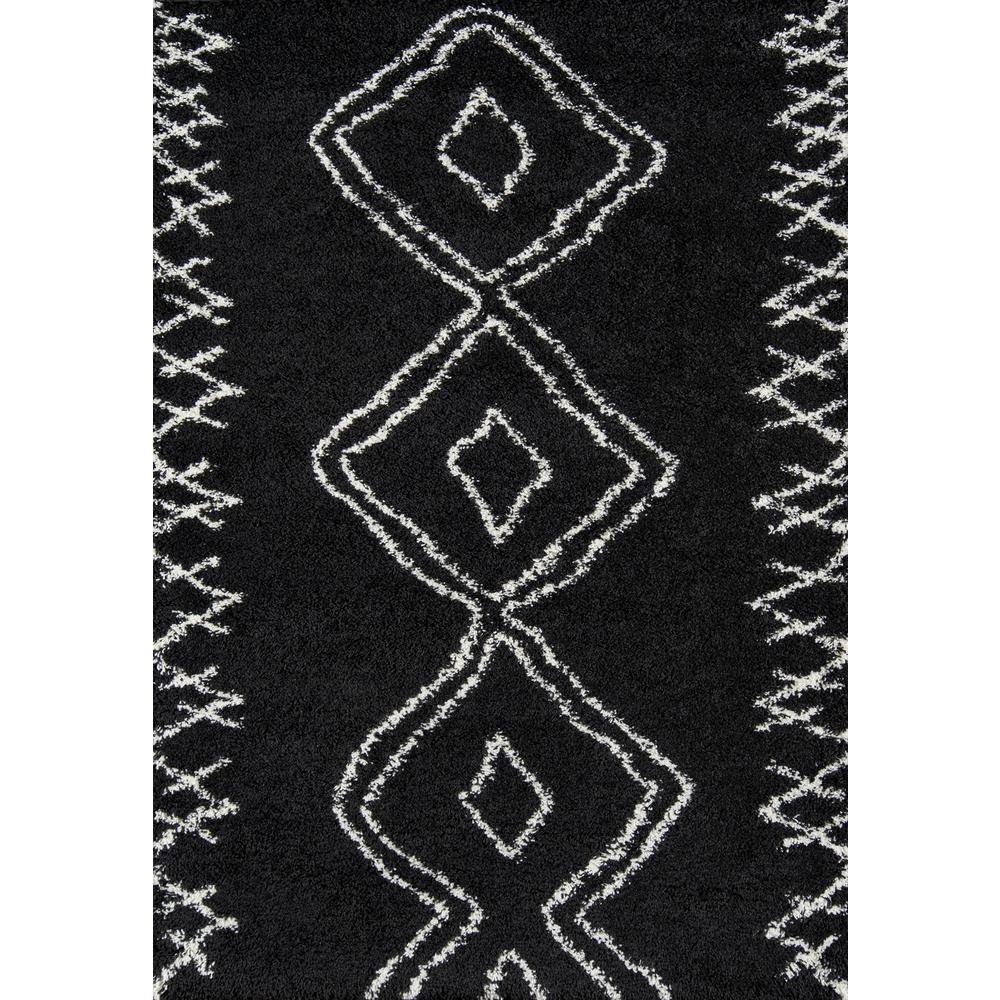 Contemporary Rectangle Area Rug, Black, 9'3" X 12'6". Picture 1