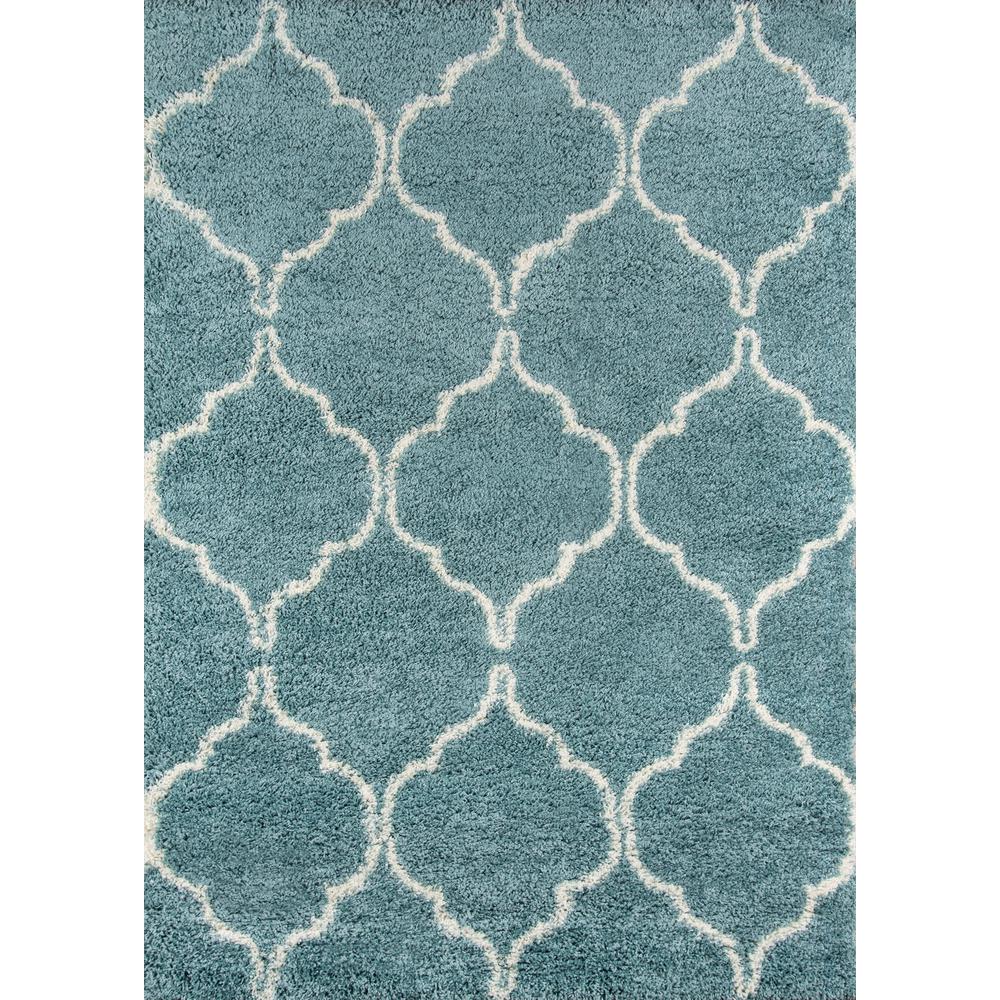 Contemporary Rectangle Area Rug, Blue, 9'3" X 12'6". Picture 1