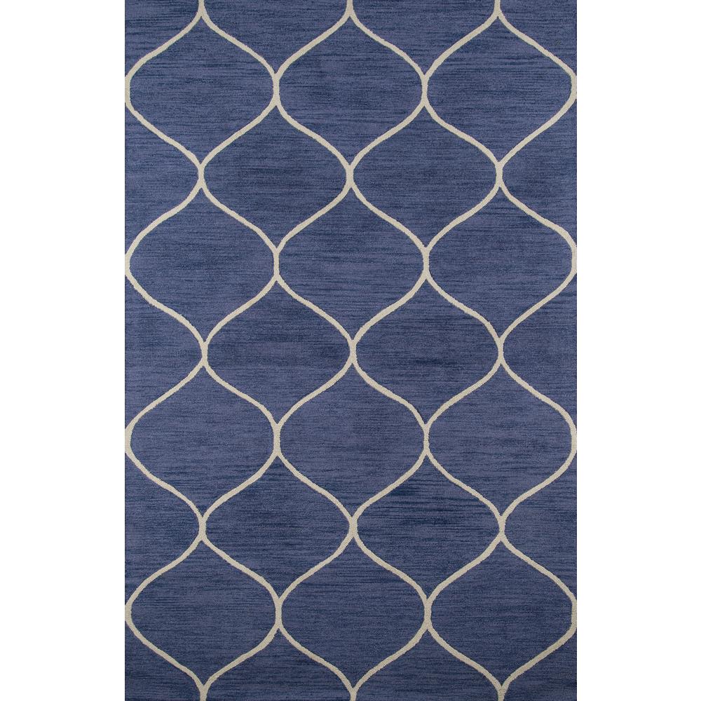 Contemporary Rectangle Area Rug, Blue, 9' X 12'. Picture 1