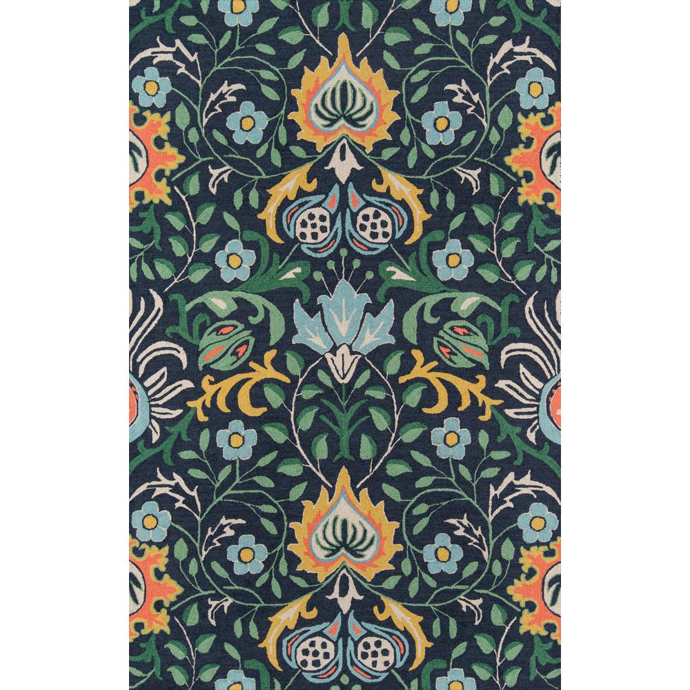 Casual Rectangle Area Rug, Navy, 9' X 12'. Picture 1