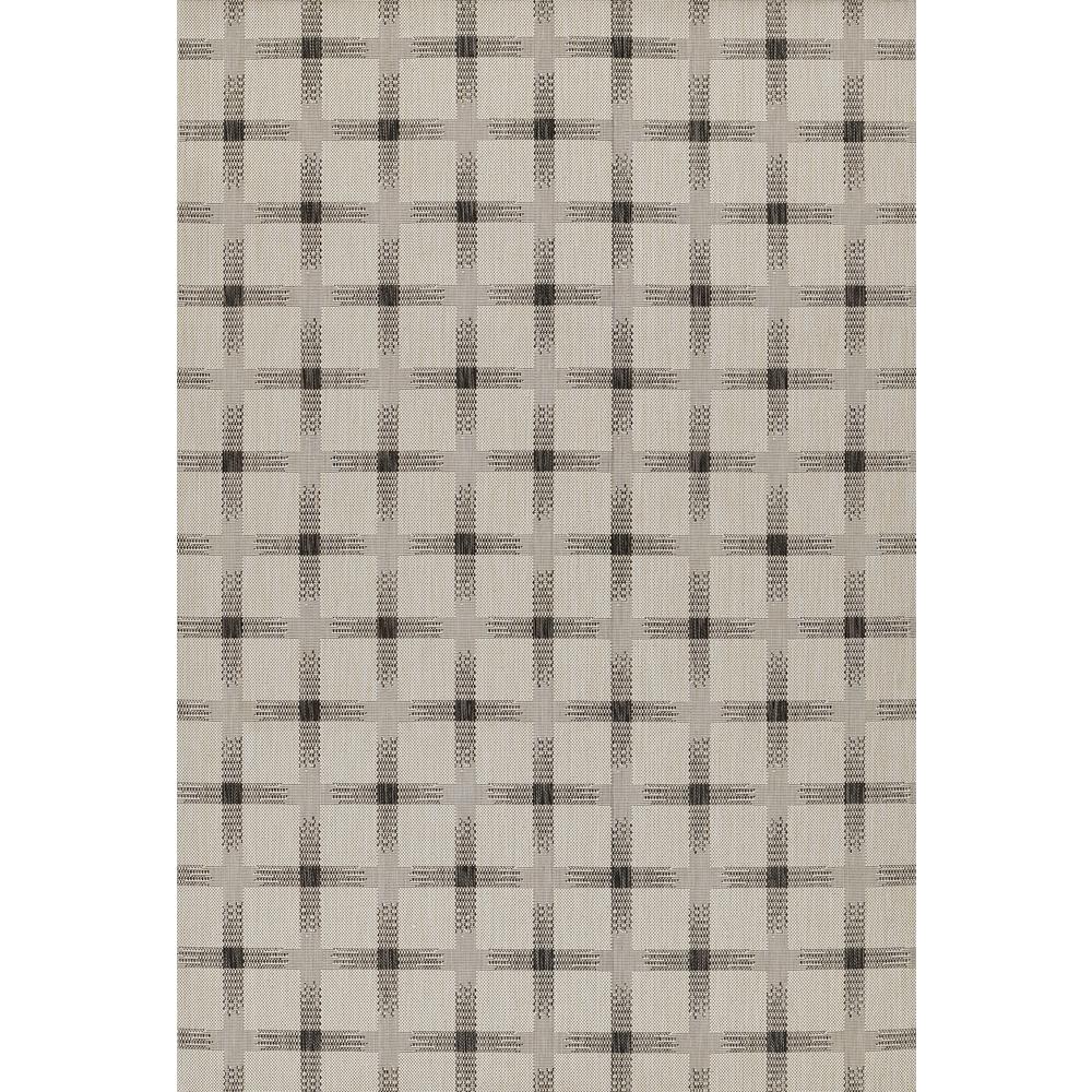 Contemporary Rectangle Area Rug, Ivory, 6'6" X 9'. Picture 1