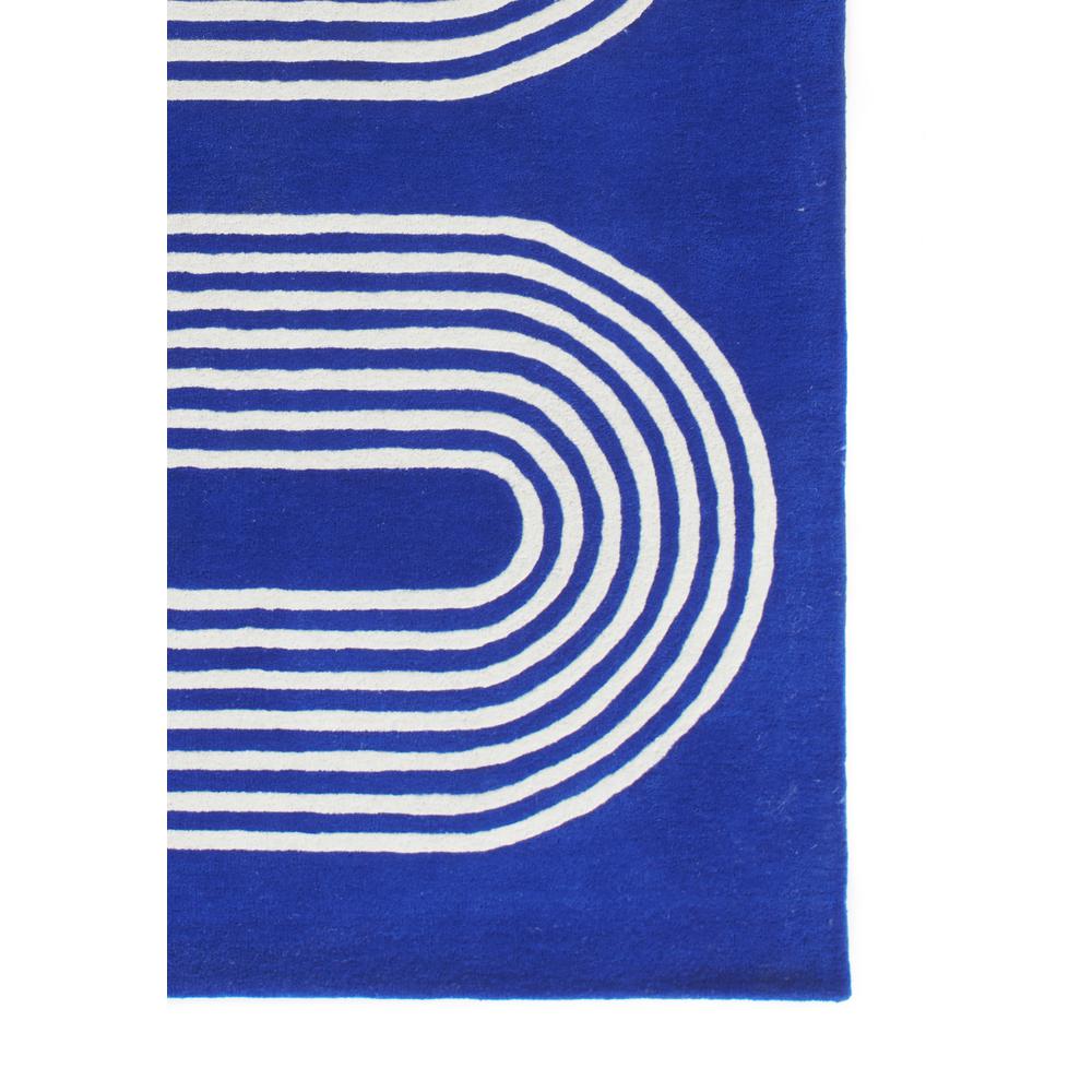 Contemporary Rectangle Area Rug, Cobalt, 9' X 12'. Picture 2