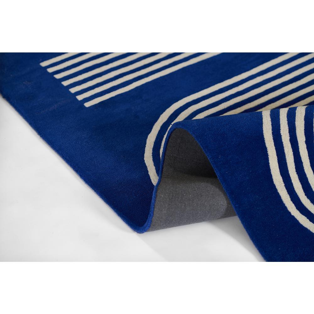 Contemporary Rectangle Area Rug, Cobalt, 9' X 12'. Picture 7