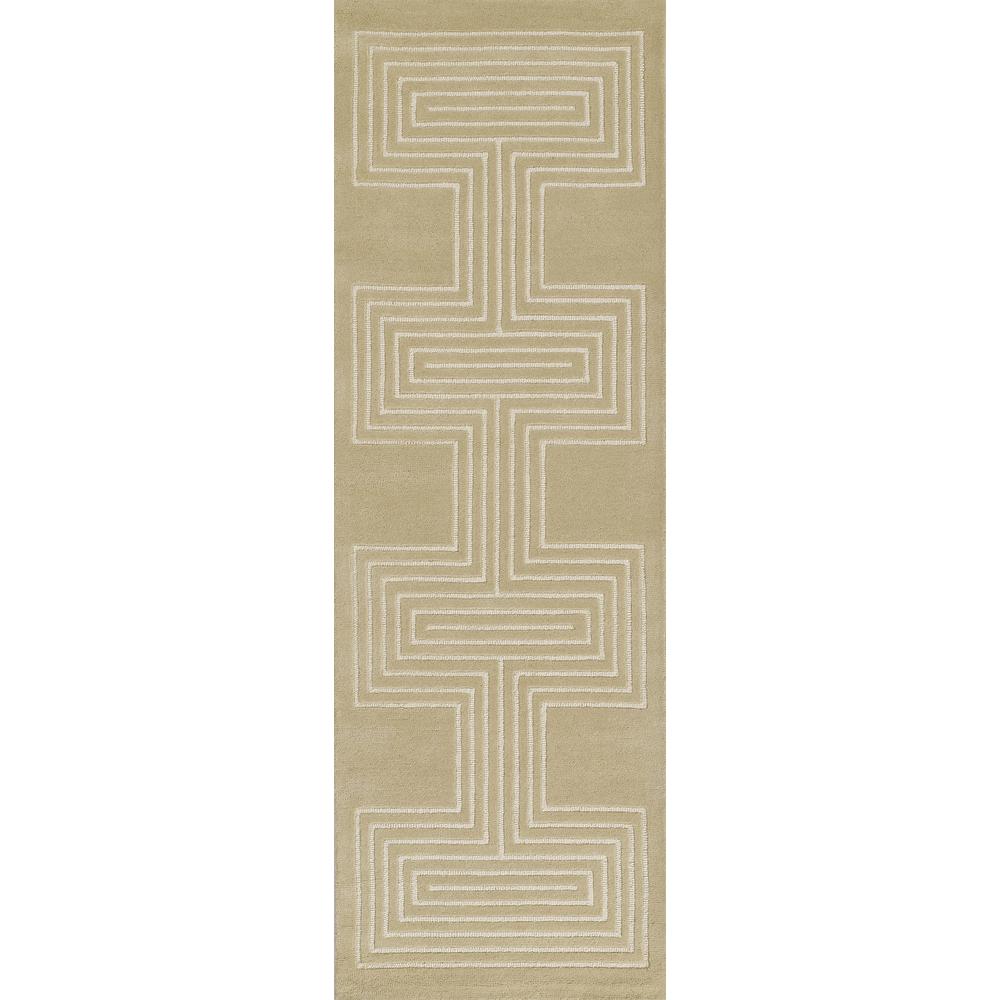 Contemporary Rectangle Area Rug, Beige, 9' X 12'. Picture 5