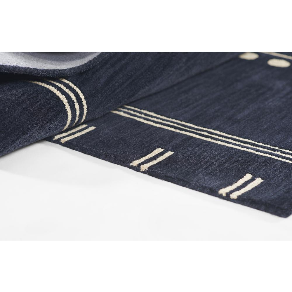 Contemporary Rectangle Area Rug, Navy, 9' X 12'. Picture 8