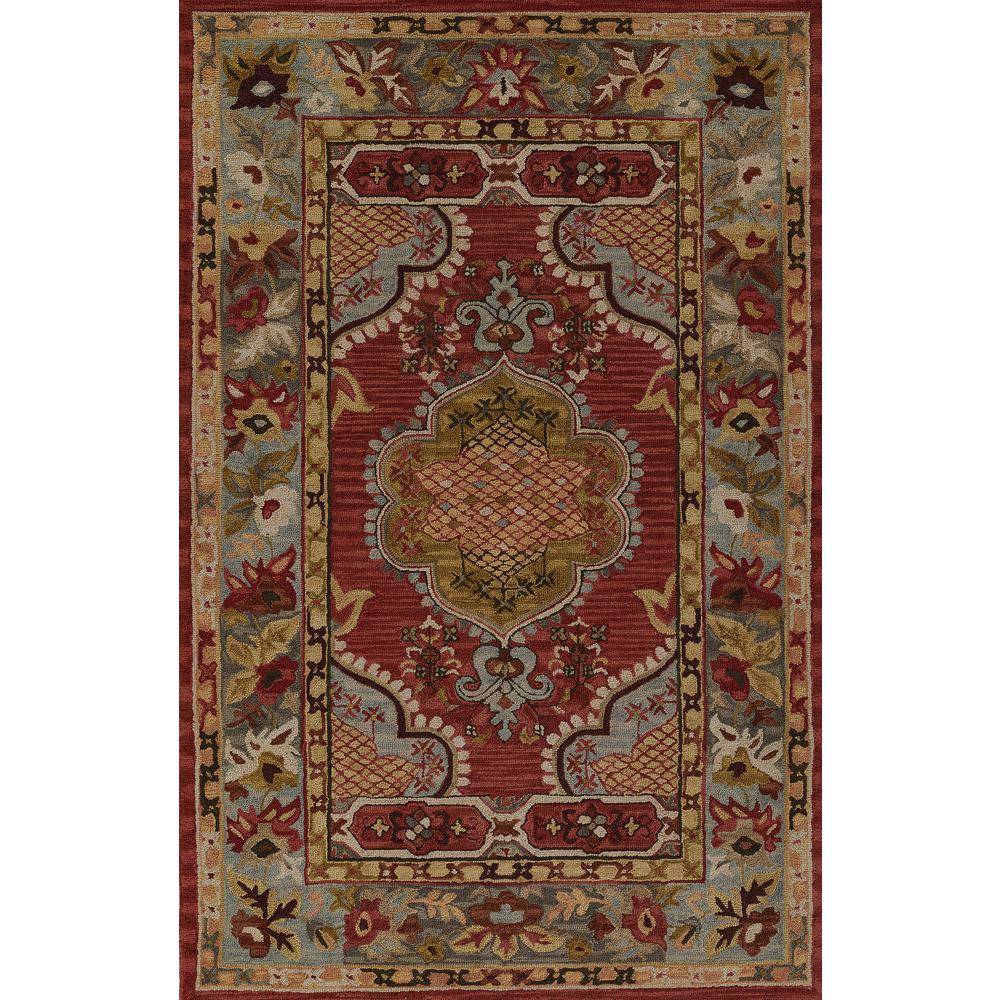Traditional Rectangle Area Rug, Red, 8' X 11'. Picture 1