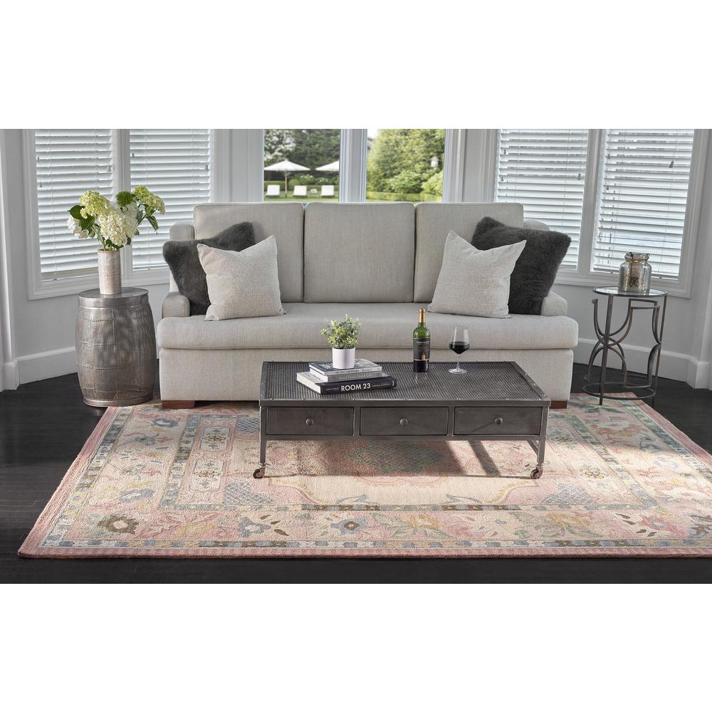 Traditional Rectangle Area Rug, Rose, 8' X 11'. Picture 8