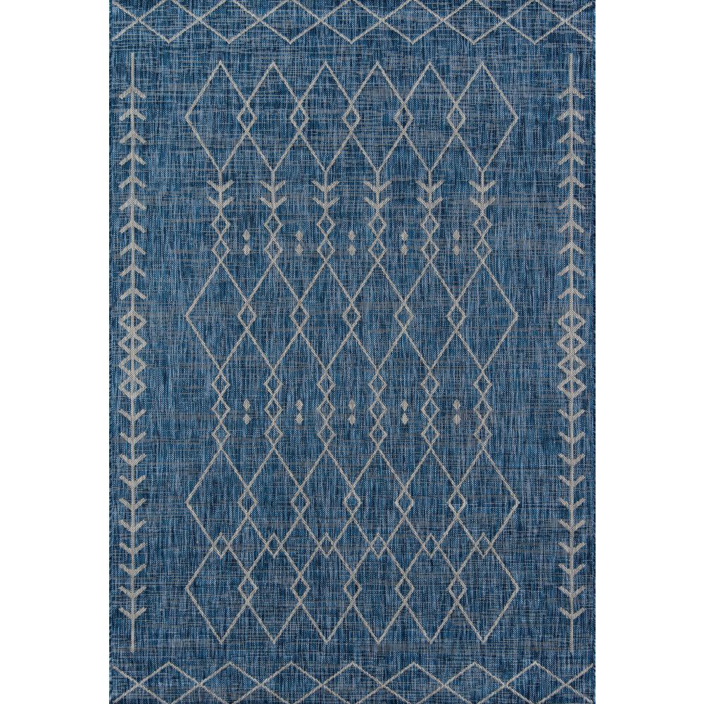 Contemporary Rectangle Area Rug, Blue, 6'7" X 9'6". Picture 1