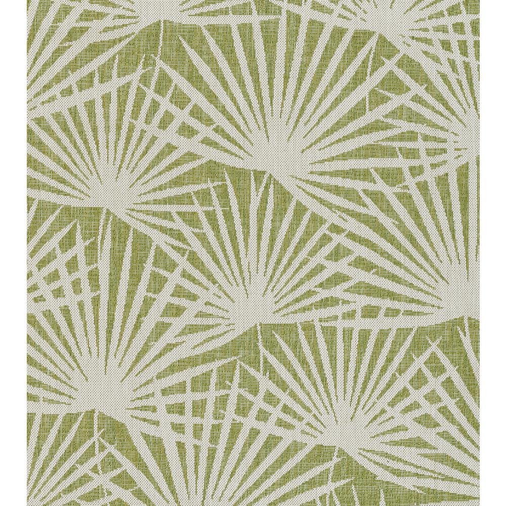 Transitional Rectangle Area Rug, Green, 3'11" X 5'7". Picture 7