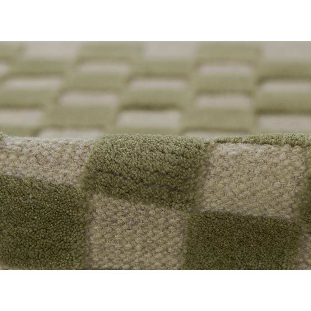 Contemporary Rectangle Area Rug, Green, 8' X 10'. Picture 4