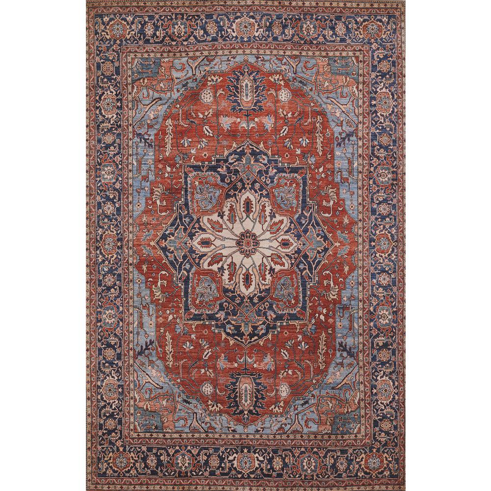 Traditional Rectangle Area Rug, Red, 7'6" X 9'6". Picture 1