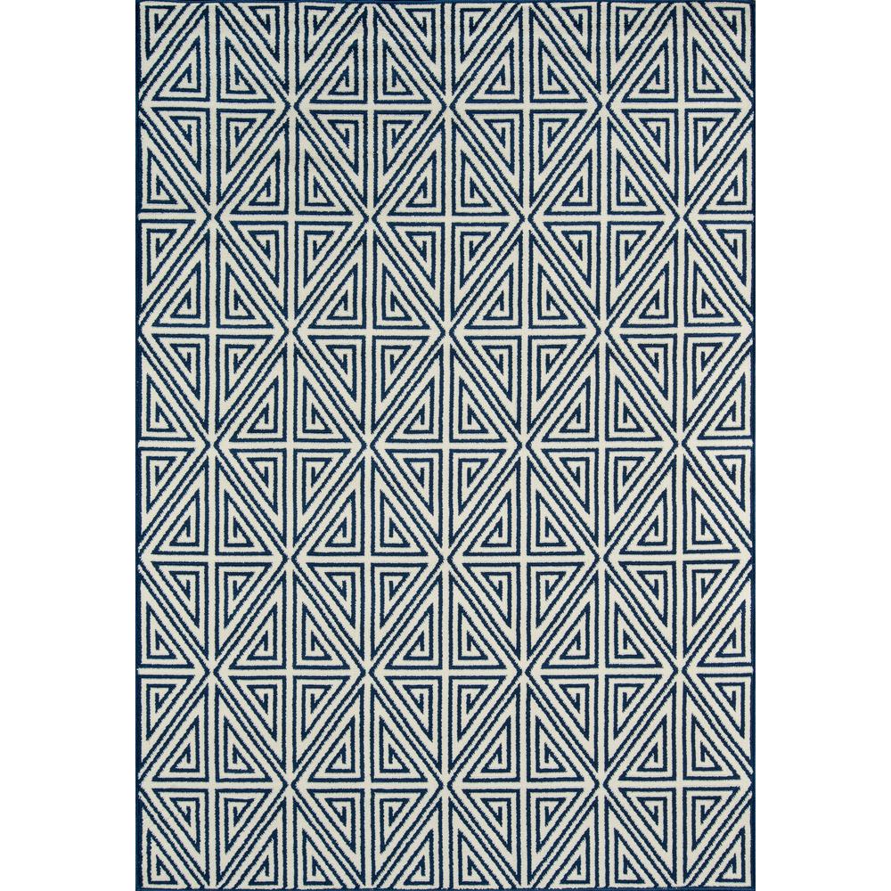 Contemporary Rectangle Area Rug, Navy, 7'10" X 10'10". Picture 1