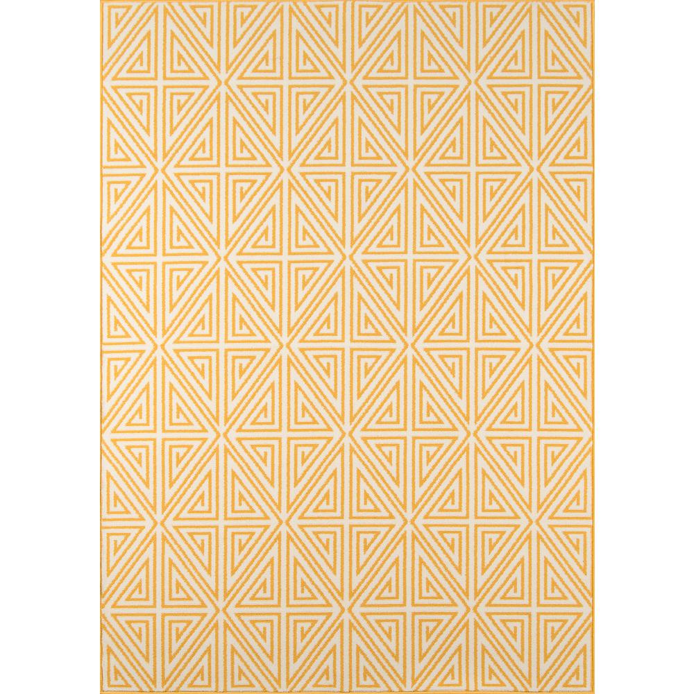 Contemporary Rectangle Area Rug, Yellow, 7'10" X 10'10". Picture 1