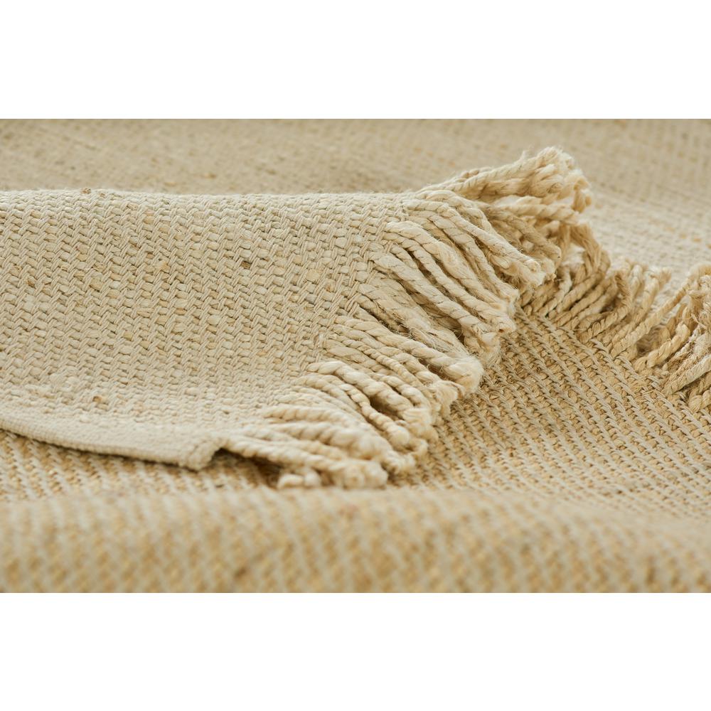 Contemporary Rectangle Area Rug, Ivory, 10' X 14'. Picture 8