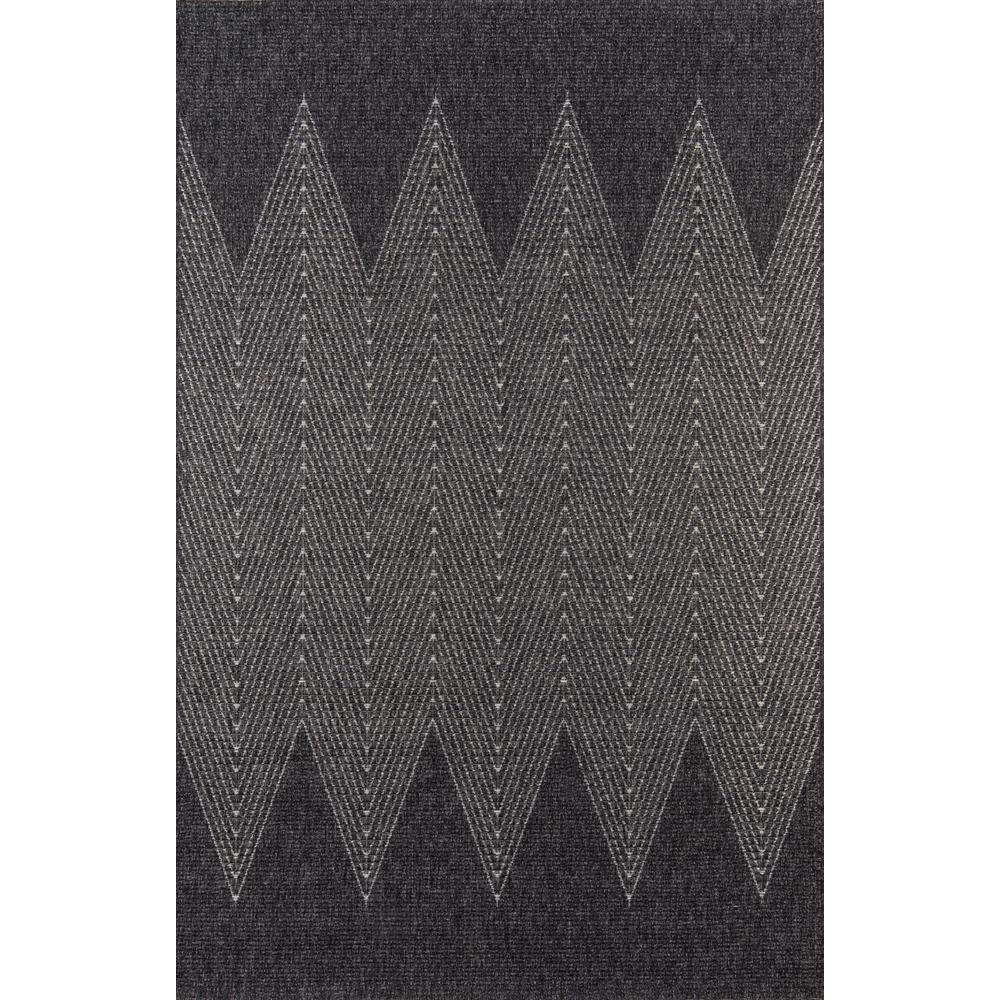Contemporary Rectangle Area Rug, Charcoal, 6'7" X 9'6". Picture 1