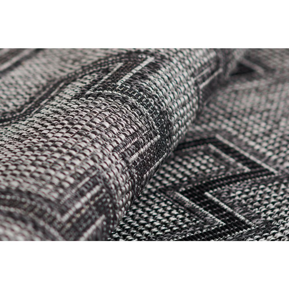 Transitional Rectangle Area Rug, Charcoal, 8' X 10'. Picture 4