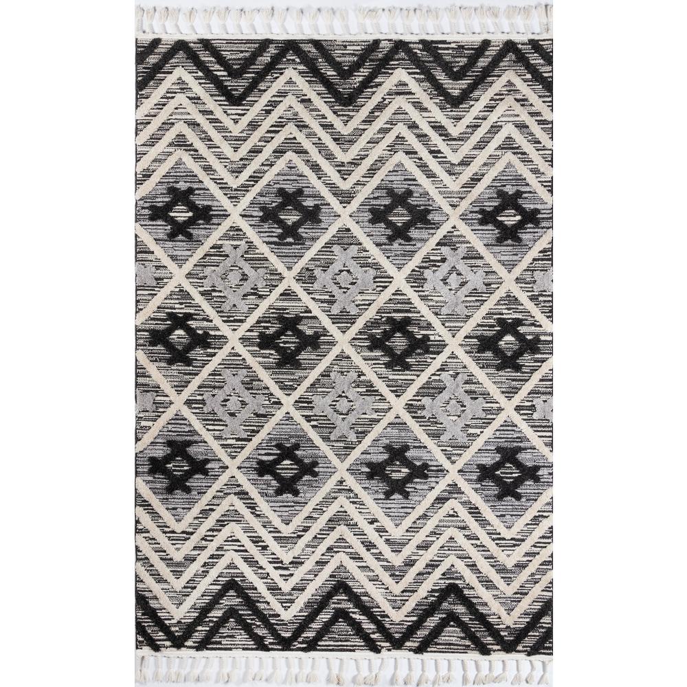Contemporary Rectangle Area Rug, Black, 8'6" X 12'6". Picture 1