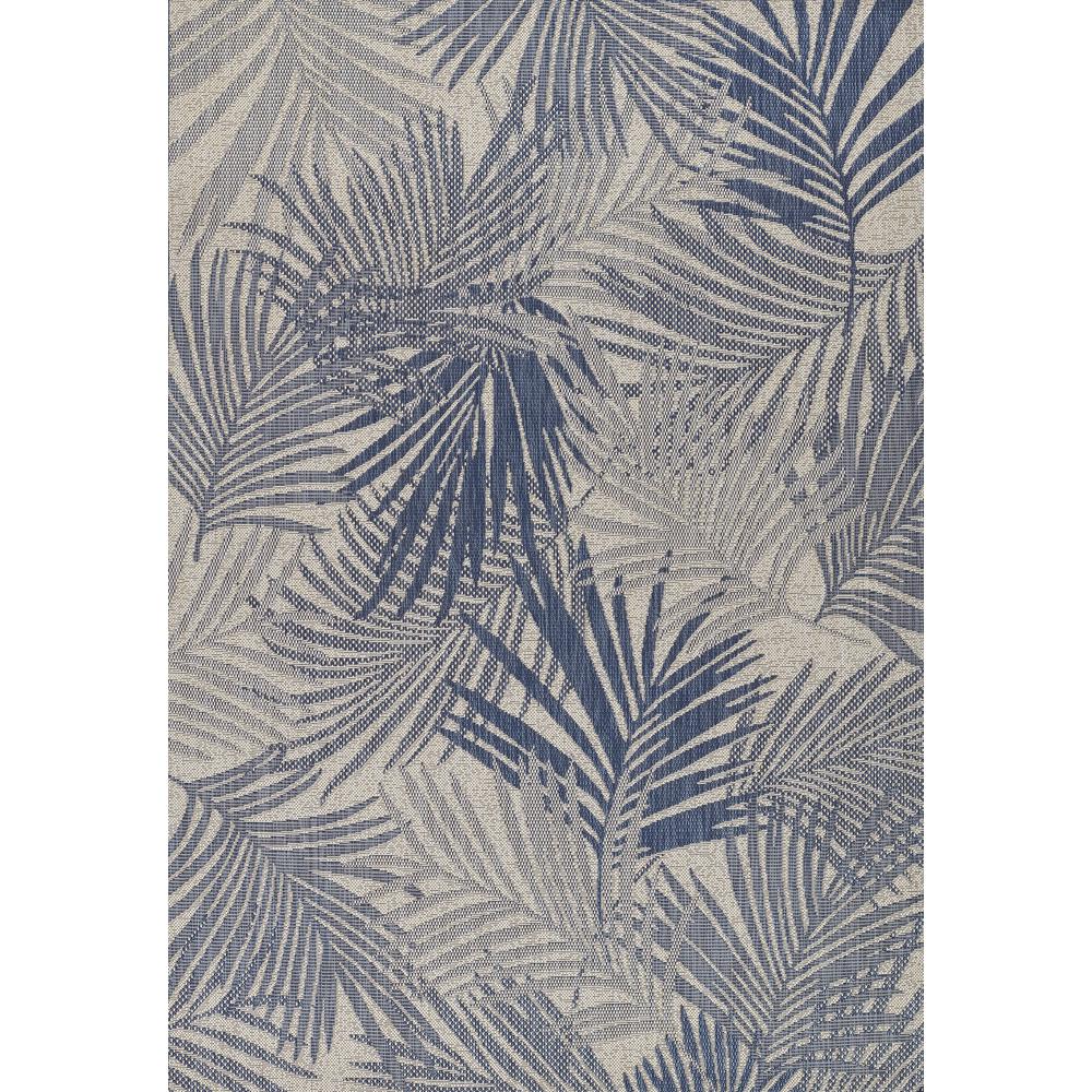Transitional Rectangle Area Rug, Blue, 8' X 10'. Picture 1