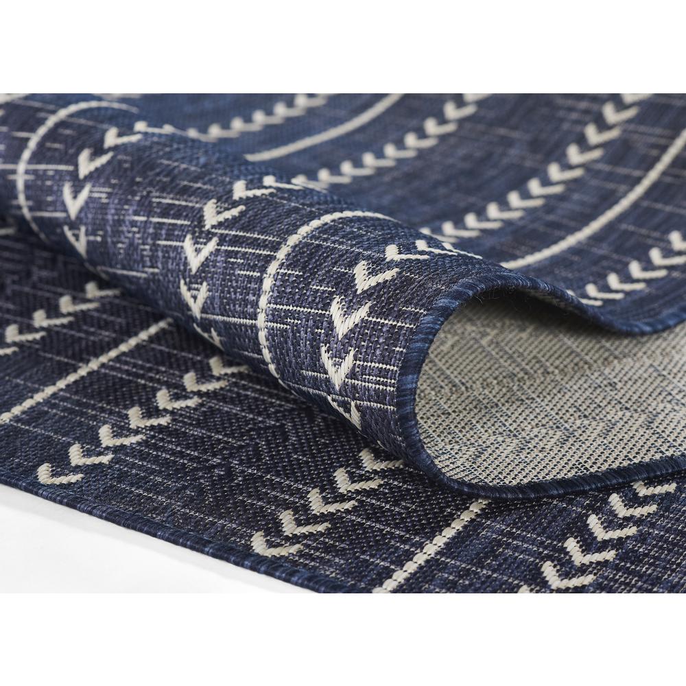 Transitional Rectangle Area Rug, Navy, 8' X 10'. Picture 6