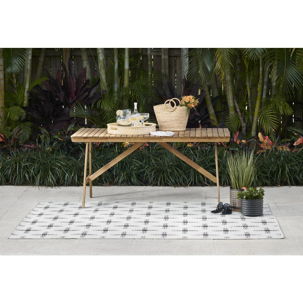 Contemporary Rectangle Area Rug, Ivory, 8' X 10'. Picture 9