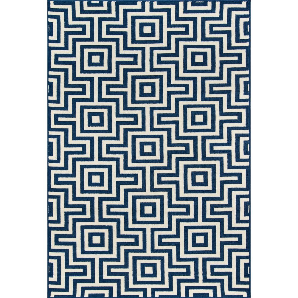 Contemporary Rectangle Area Rug, Navy, 8'6" X 13'. Picture 1
