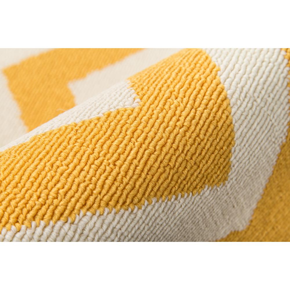 Contemporary Rectangle Area Rug, Yellow, 8'6" X 13'. Picture 4