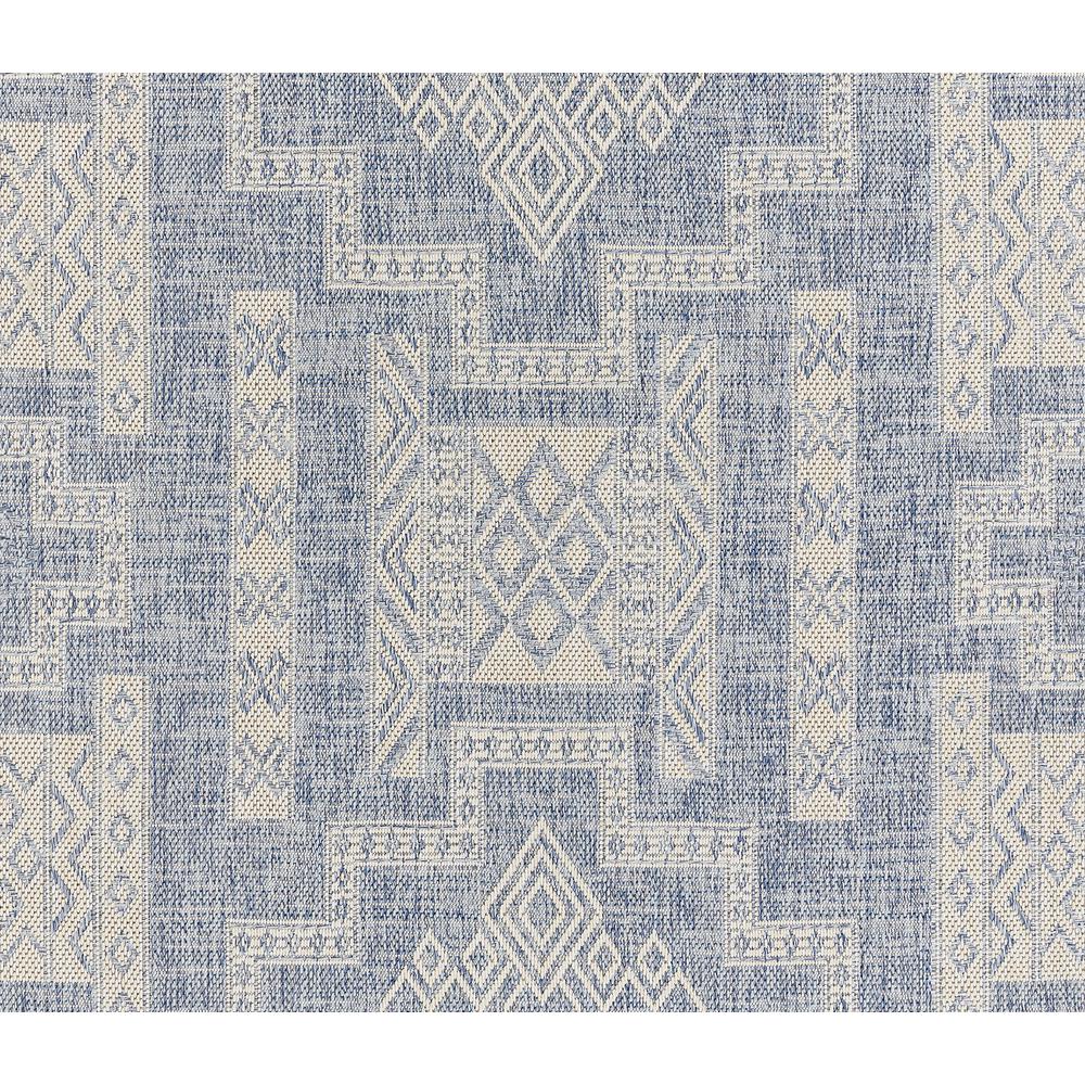 Transitional Rectangle Area Rug, Blue, 9' X 12'. Picture 8