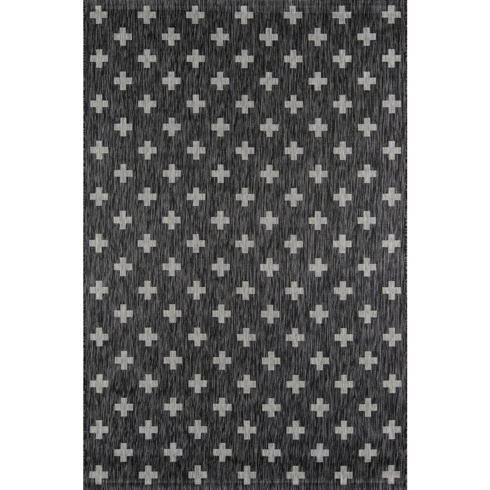 Contemporary Rectangle Area Rug, Charcoal, 7'10" X 10'10". Picture 1