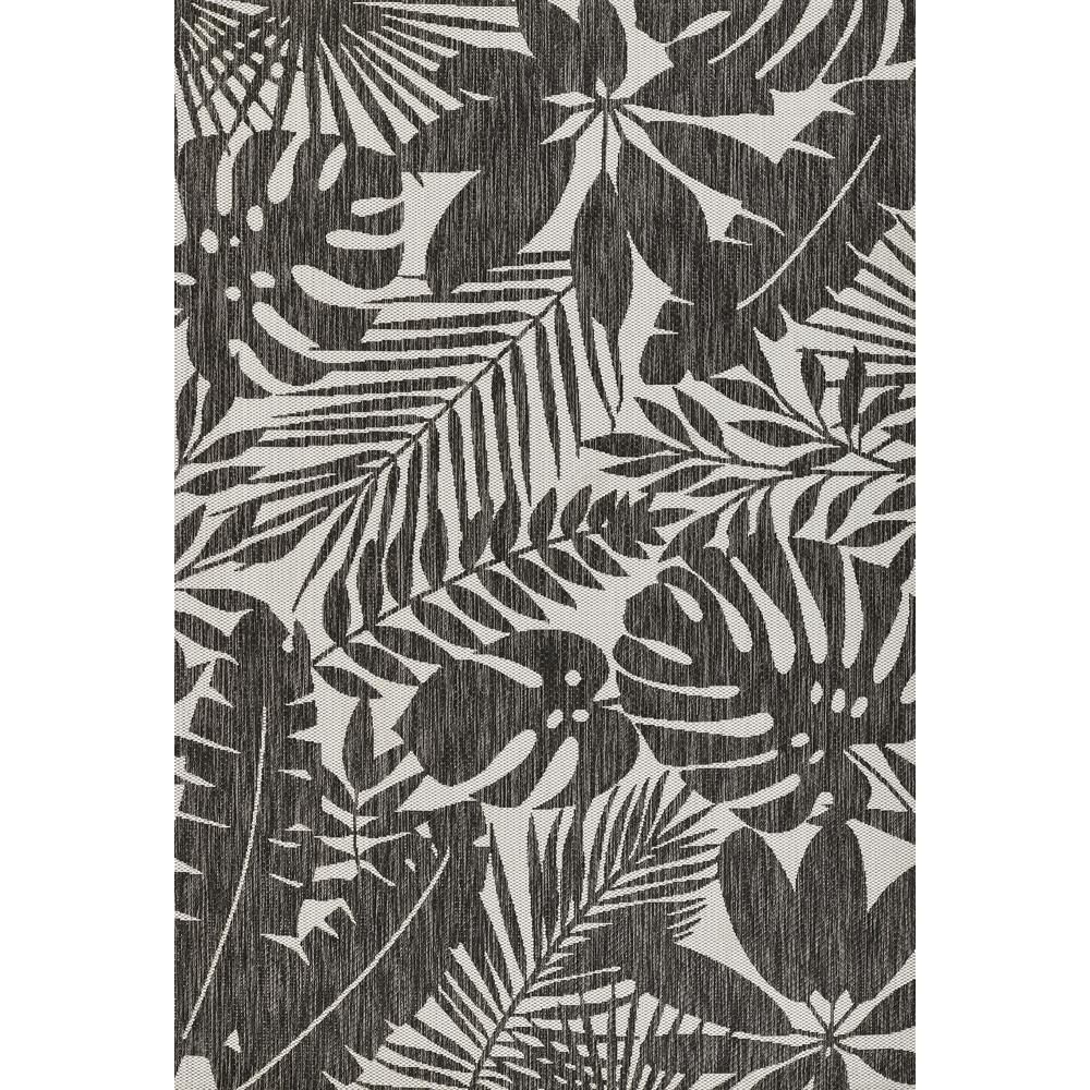 Transitional Rectangle Area Rug, Charcoal, 6'7" X 9'6". Picture 1