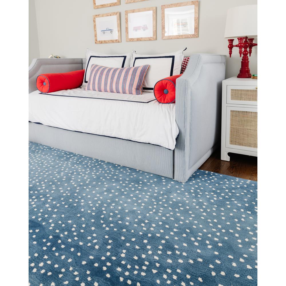 Contemporary Rectangle Area Rug, Denim, 10' X 14'. Picture 10