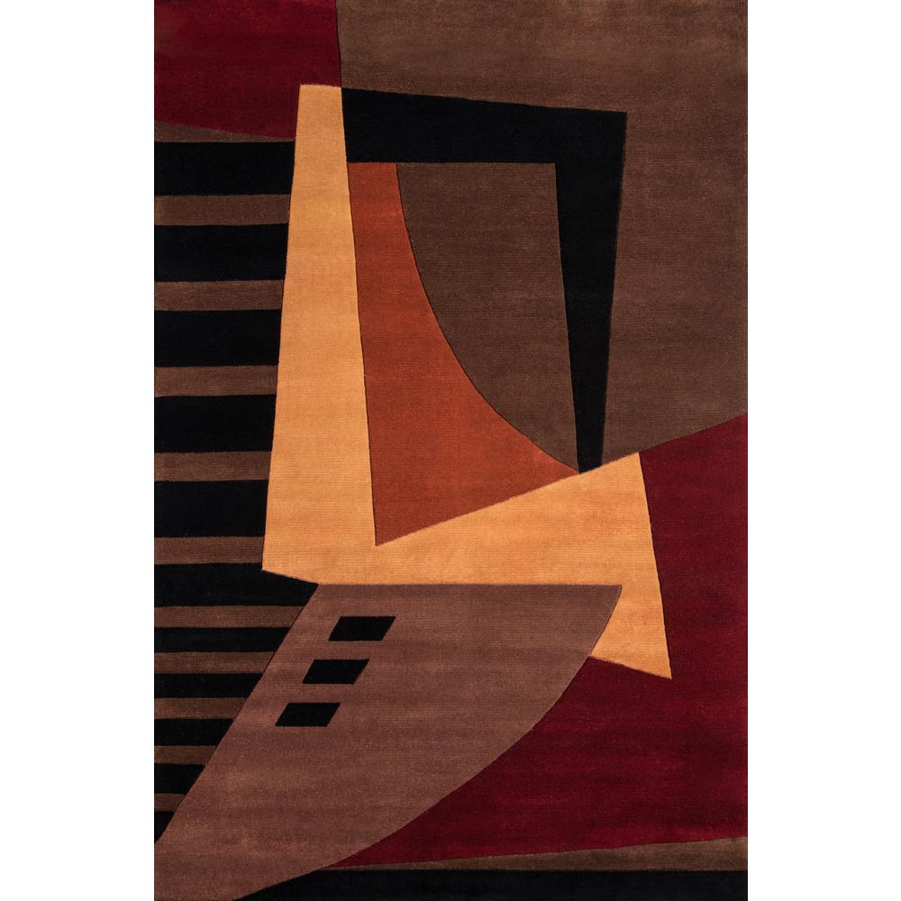 Contemporary Rectangle Area Rug, Pomegranate, 8' X 11'. Picture 1