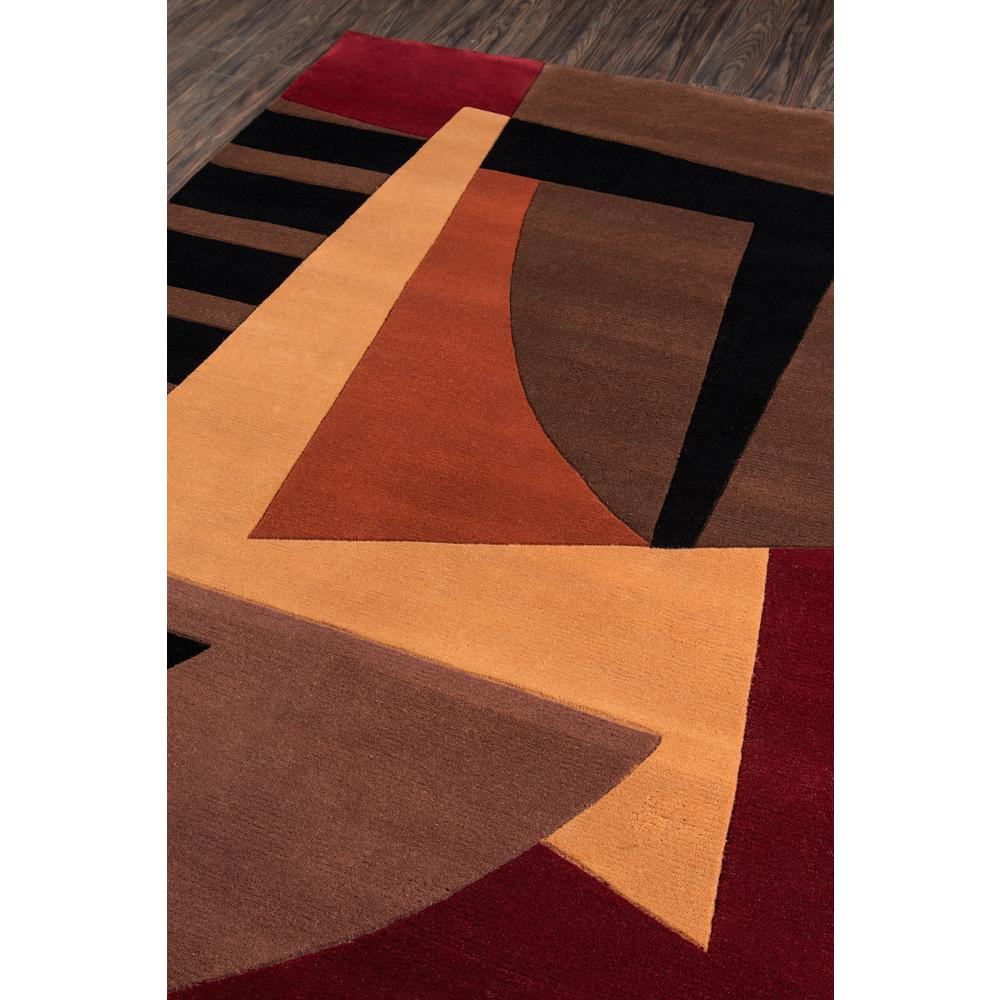Contemporary Rectangle Area Rug, Pomegranate, 8' X 11'. Picture 2