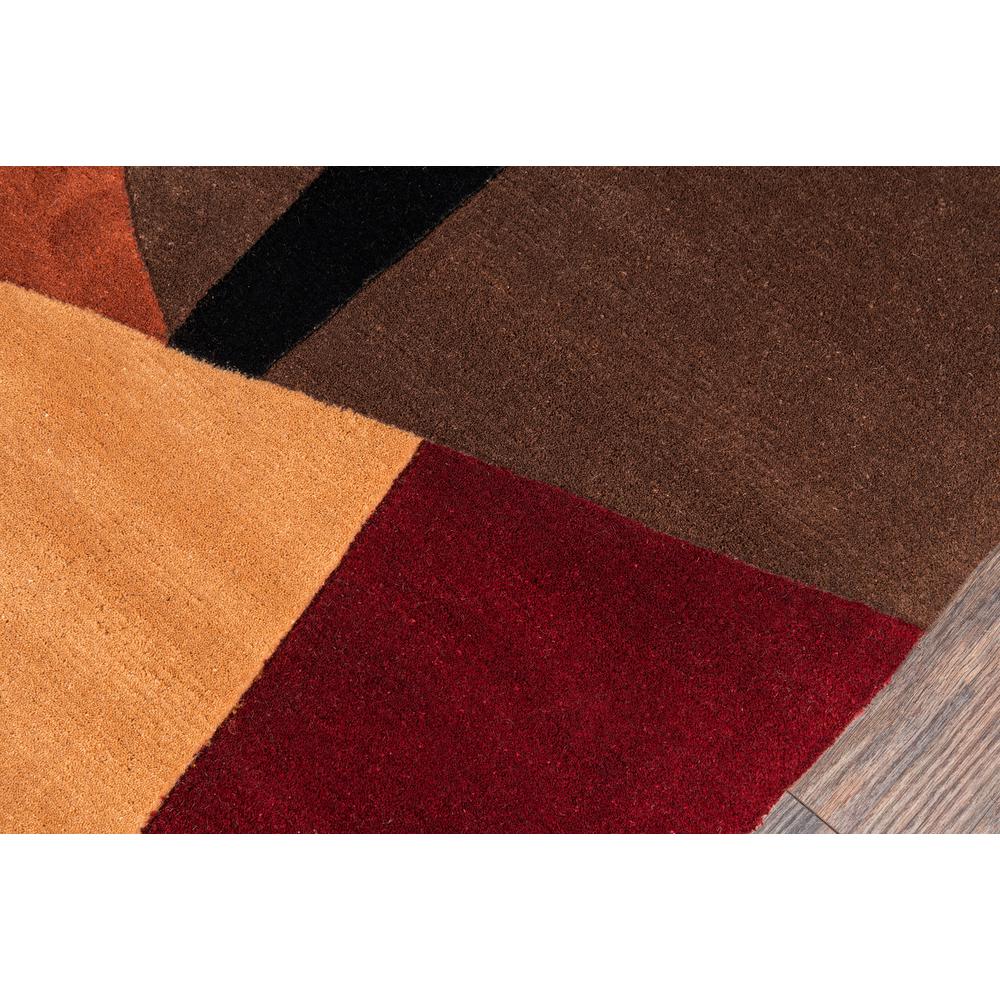 Contemporary Rectangle Area Rug, Pomegranate, 8' X 11'. Picture 3