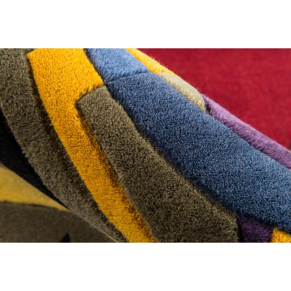 Contemporary Rectangle Area Rug, Multi, 8' X 11'. Picture 4