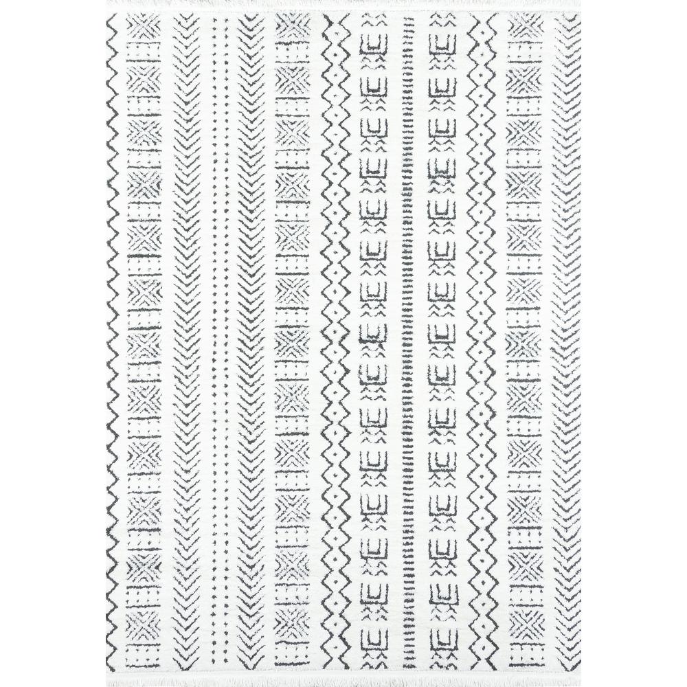 Modern Rectangle Area Rug, Ivory, 5'3" X 7'2". Picture 1
