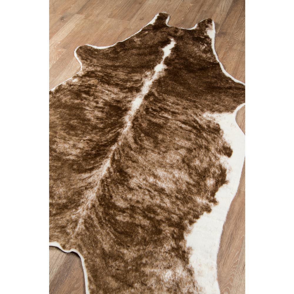 Modern Rectangle Area Rug, Brown, 5'3" X 7'10". Picture 2