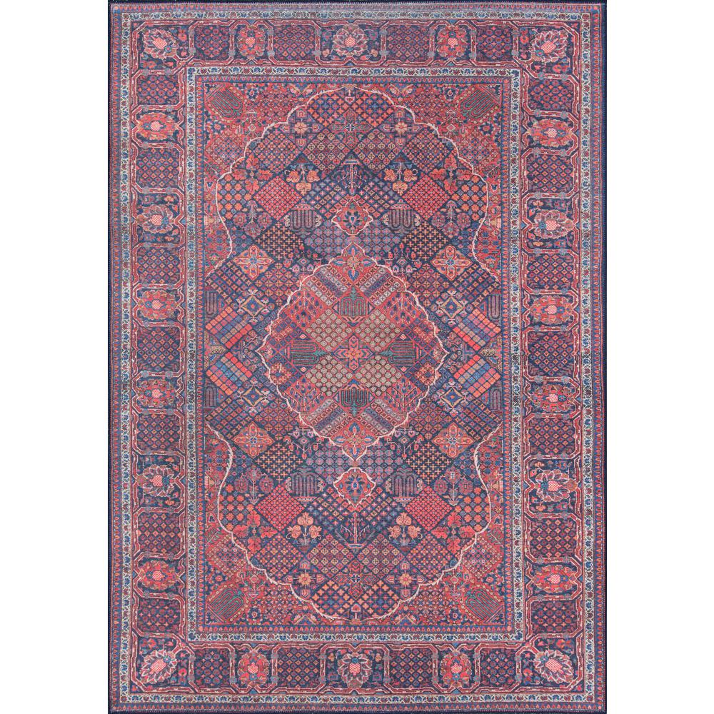 Traditional Rectangle Area Rug, Navy, 2' X 3'. Picture 1
