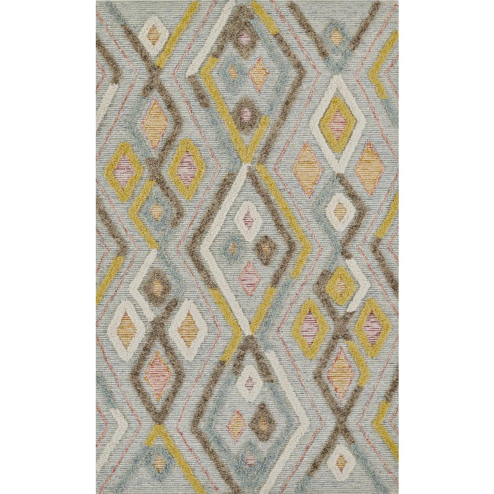 Contemporary Rectangle Area Rug, Multi, 4' X 6'. Picture 1