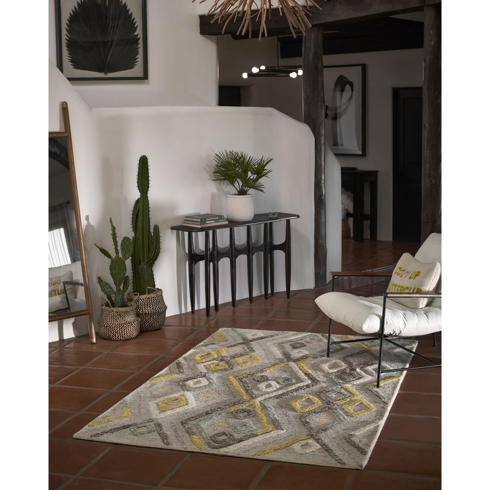 Contemporary Rectangle Area Rug, Multi, 4' X 6'. Picture 8