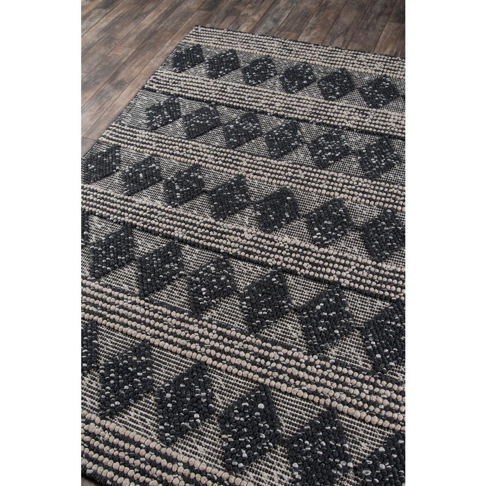 Contemporary Rectangle Area Rug, Charcoal, 2' X 3'. Picture 2