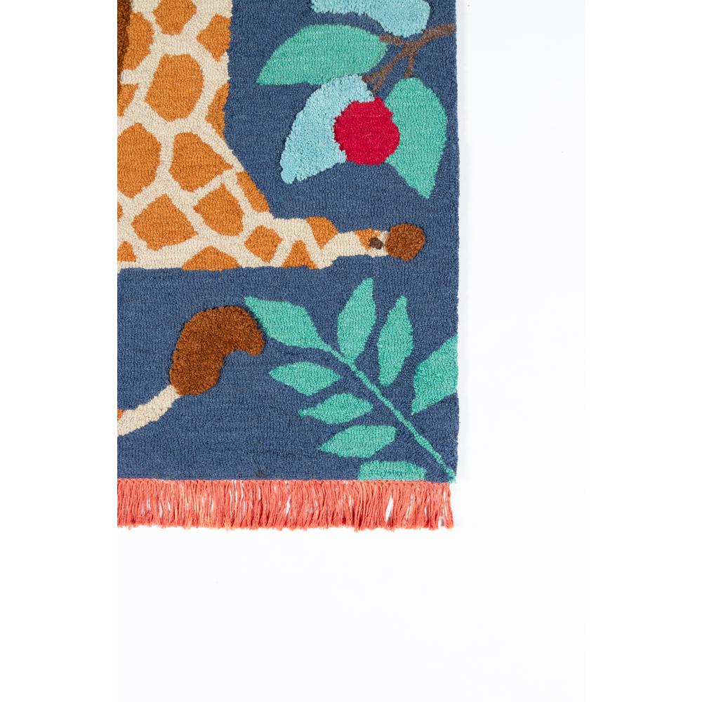 Contemporary Rectangle Area Rug, Navy, 3' X 5'. Picture 2