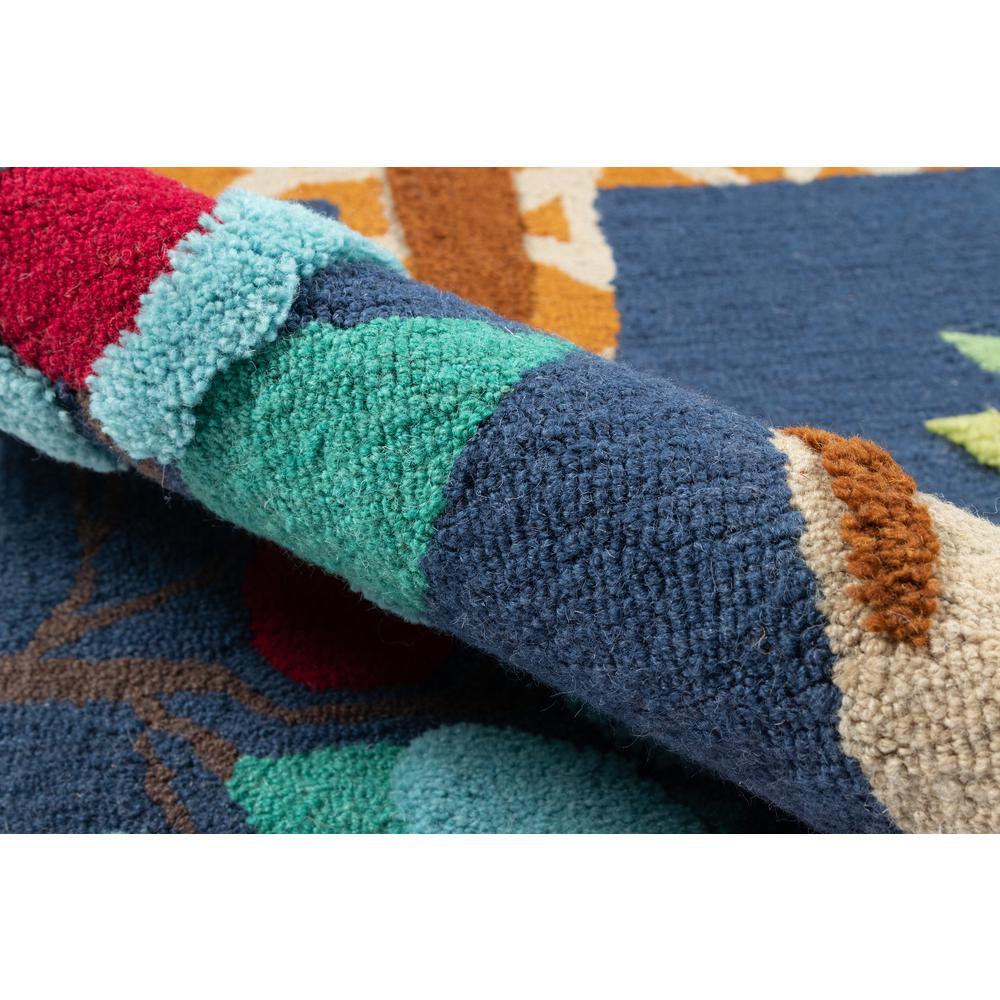 Contemporary Rectangle Area Rug, Navy, 3' X 5'. Picture 4