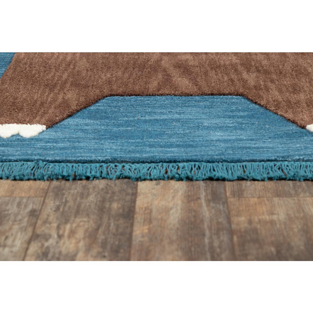 Contemporary Rectangle Area Rug, Navy, 3' X 5'. Picture 3