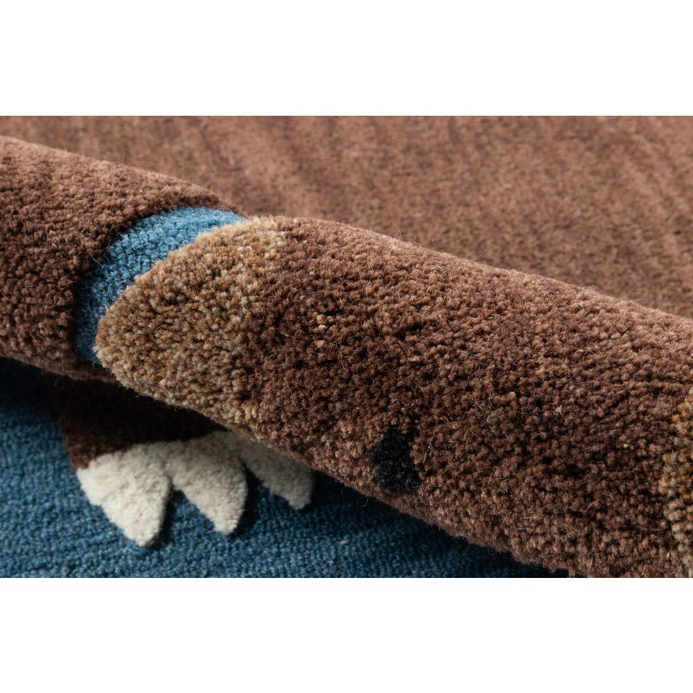 Contemporary Rectangle Area Rug, Navy, 3' X 5'. Picture 4
