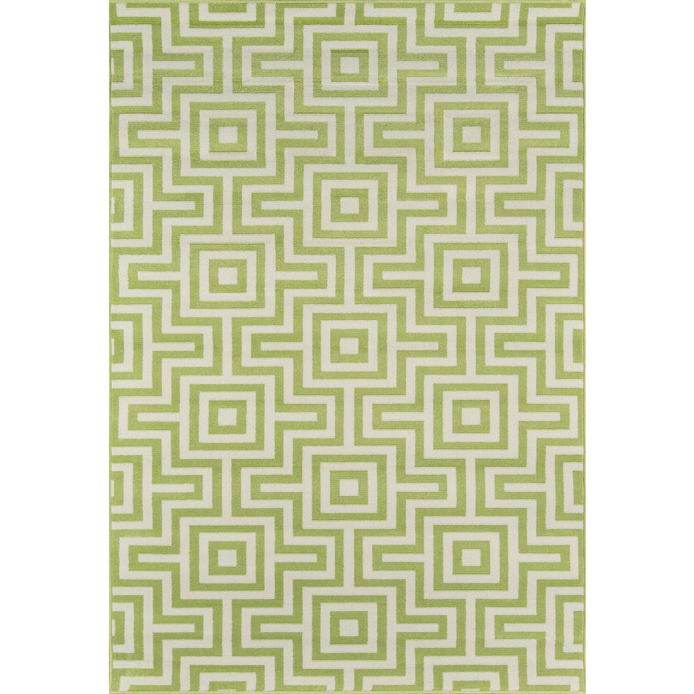Contemporary Rectangle Area Rug, Green, 1'8" X 3'7". Picture 1